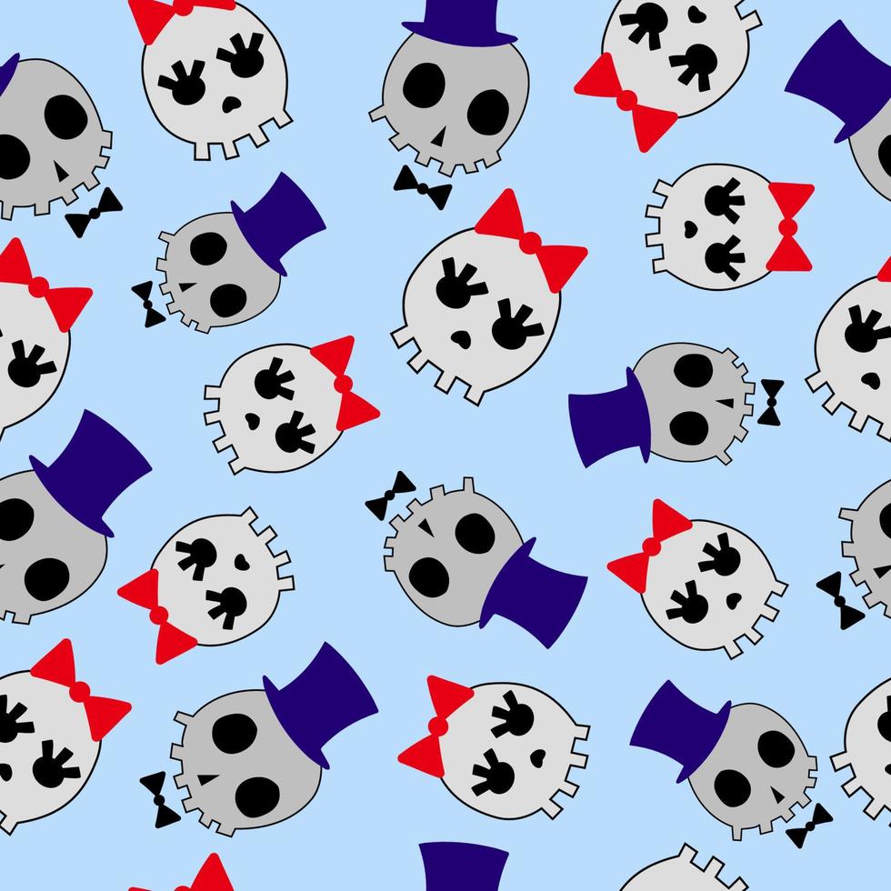Seamless pattern of cute skeletons.Vector illustration eps 10 vector