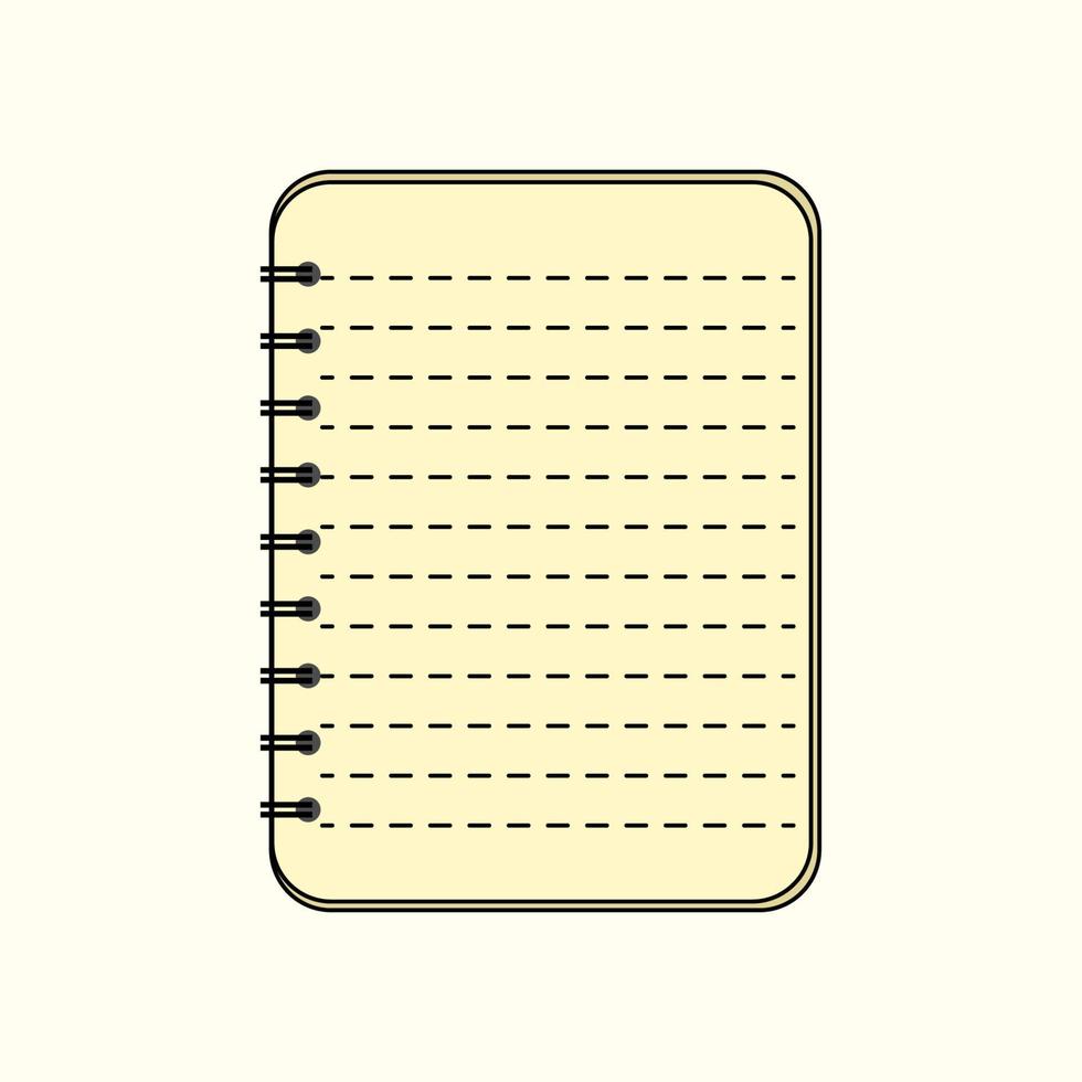 Blank spiral notepad notebook isolated on gray background vector