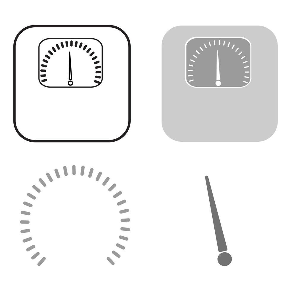 Weights icon. A set of several elements of arrows and scales for design. vector