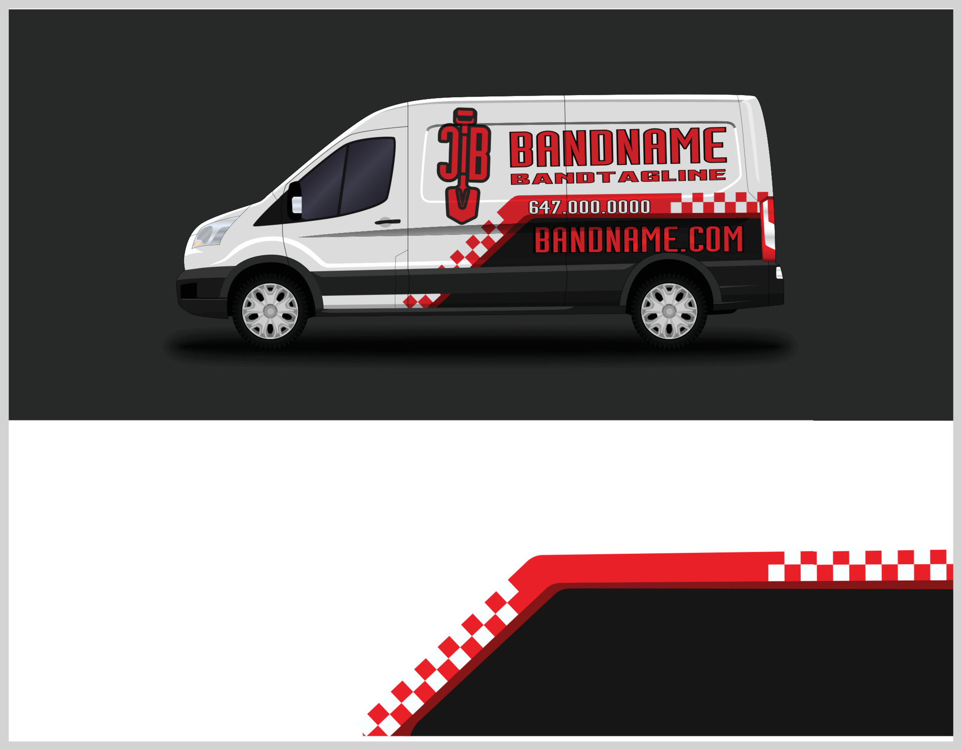 ambulance wrap design cargo van decal wrap design 7266030 Vector Art