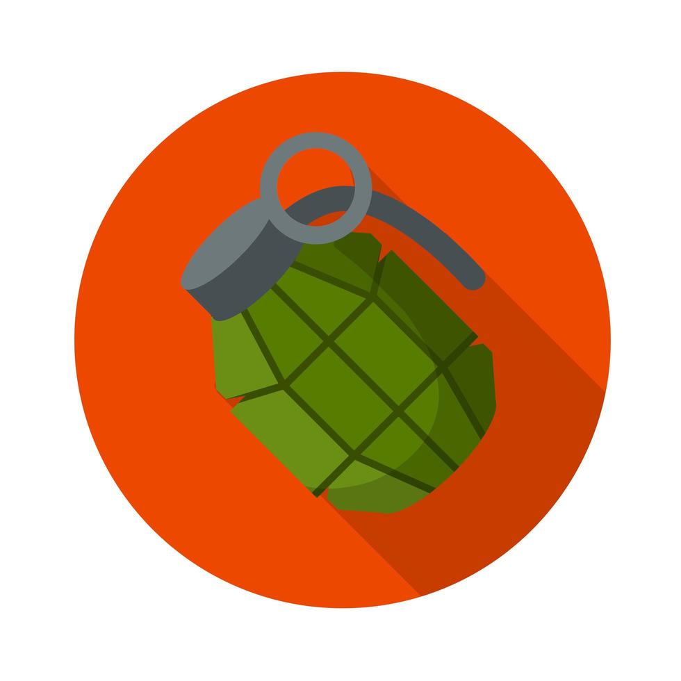 Vector Green bomb. Grenade icon.