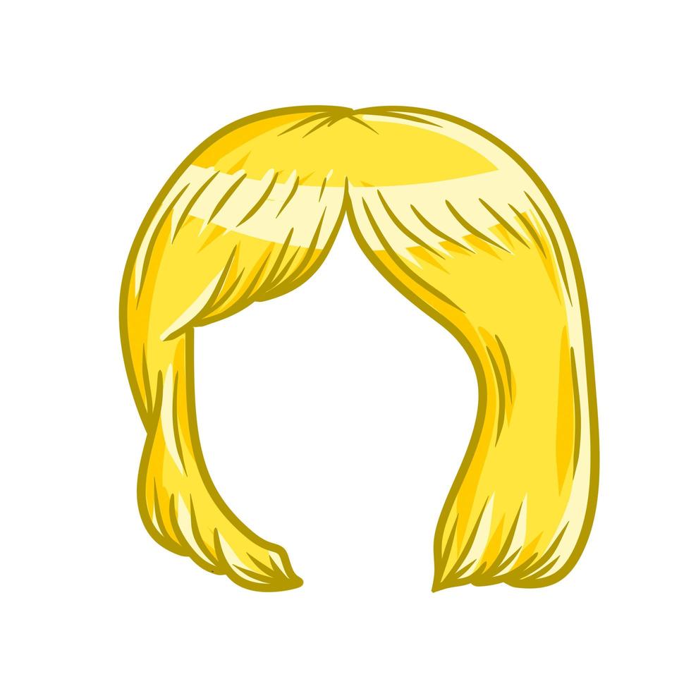 Women hairstyle. Blonde Hair vector