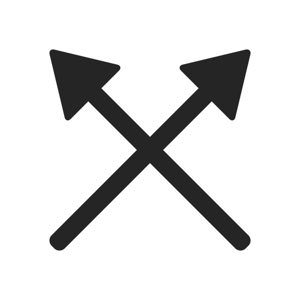 crossed arrows symbol vector