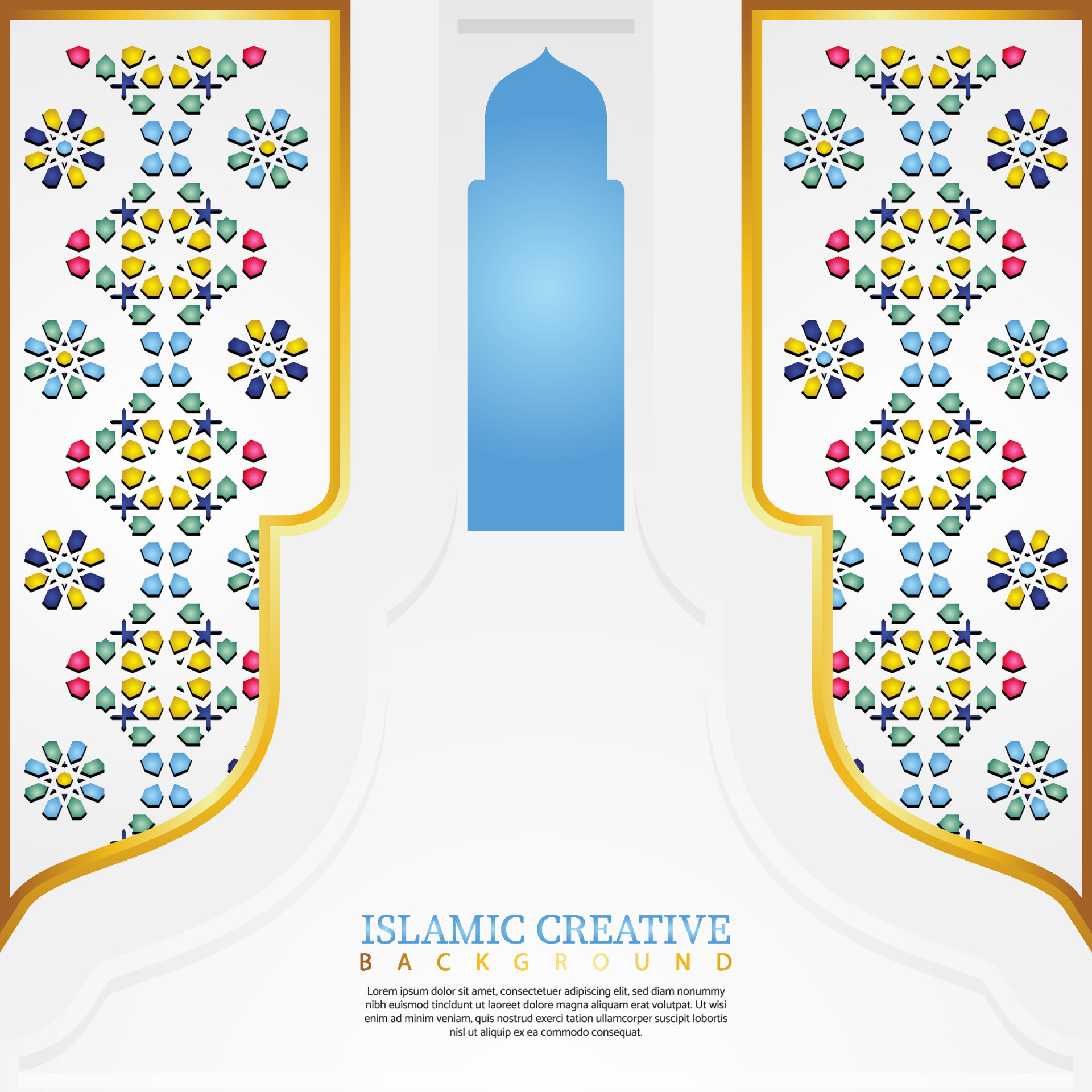 Islamic Design Greeting Card Background Template With Decorative islamic-design-greeting-card-background-template-with-decorative