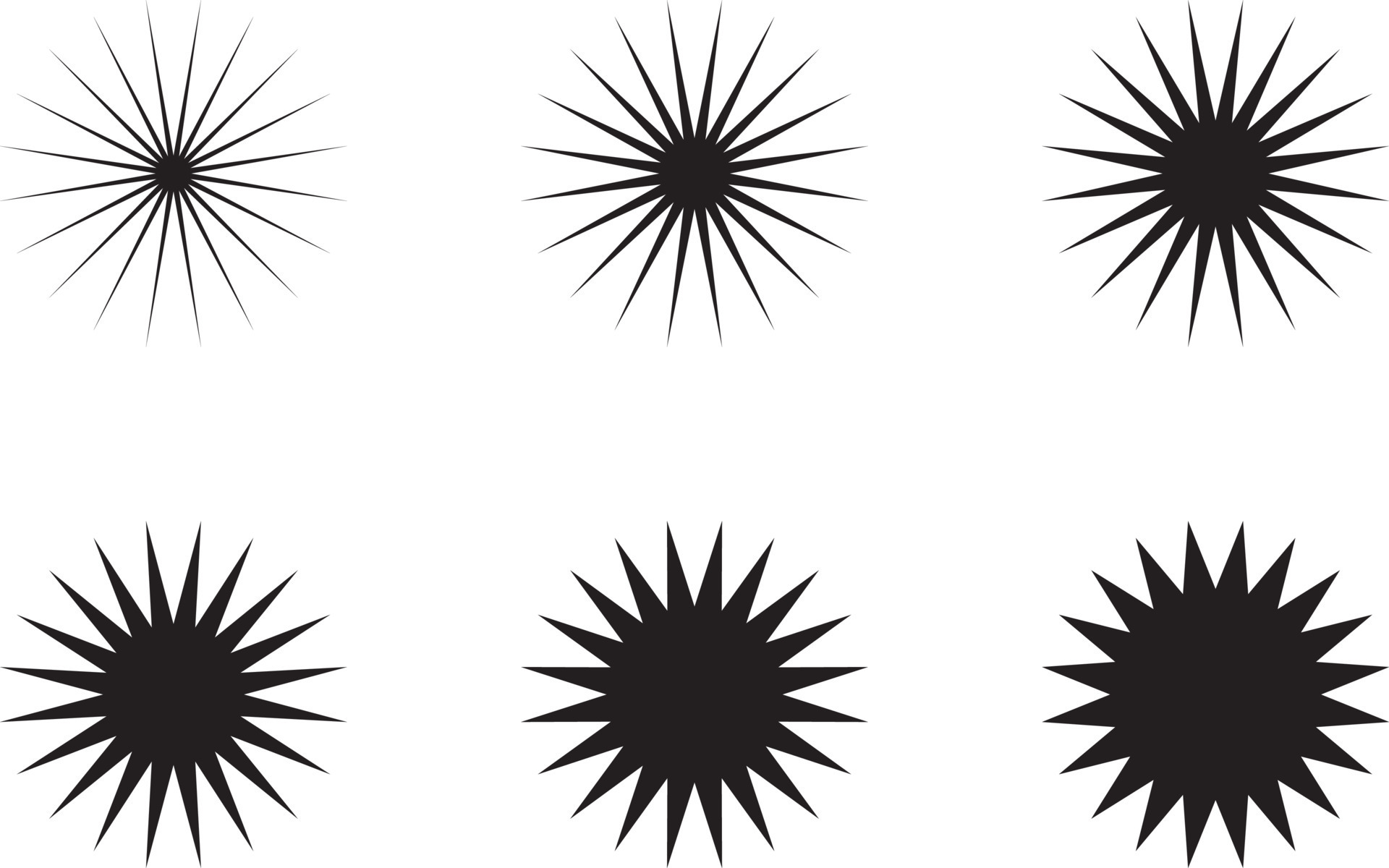 Set of sales sticker, price tag, quality mark, starburst, sunburst