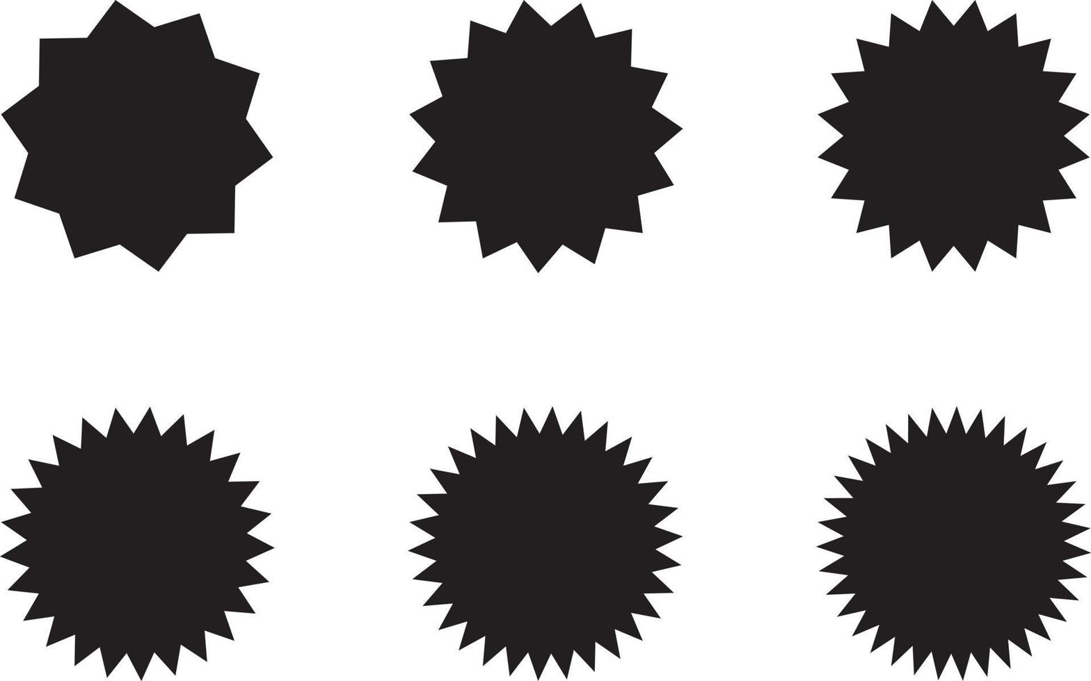 Set of sales sticker, price tag, quality mark, starburst, sunburst badges. vector