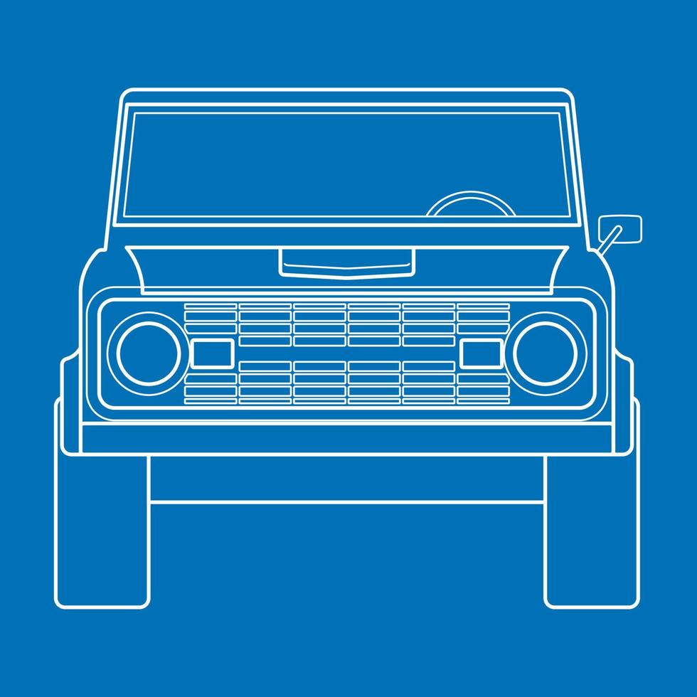 Old off road car vector