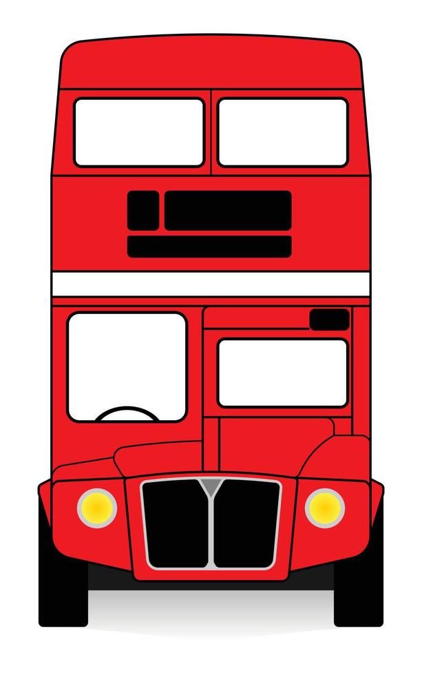 Red double decker bus vector