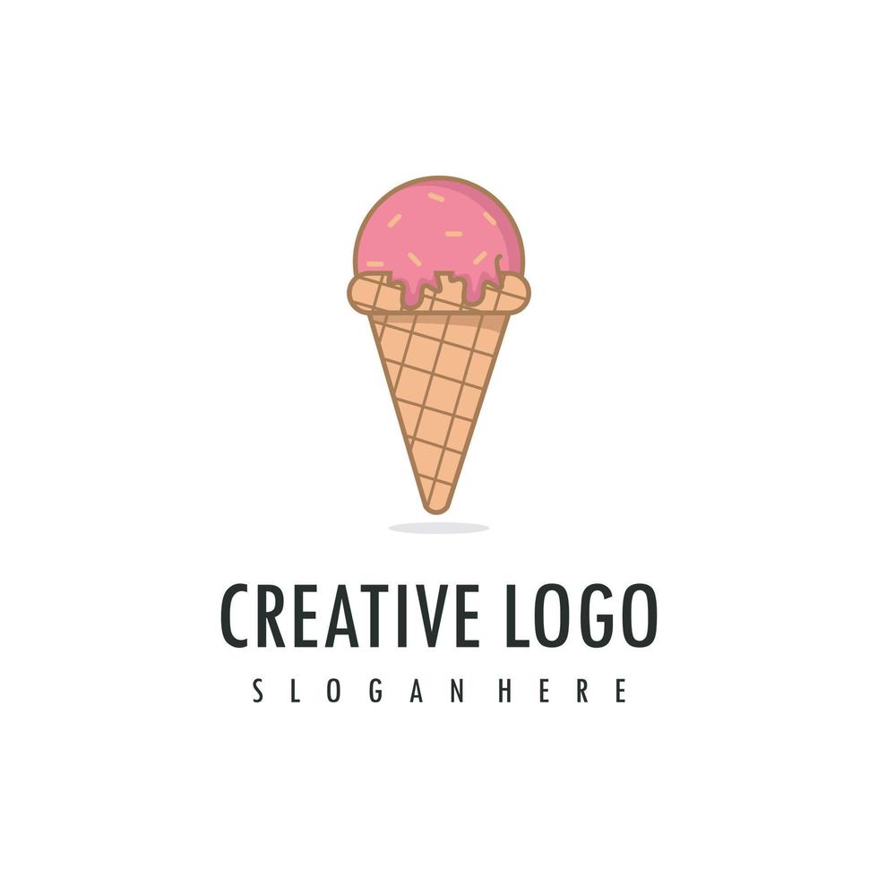 vector de logotipo de helado