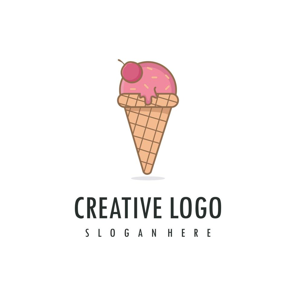 vector de logotipo de helado