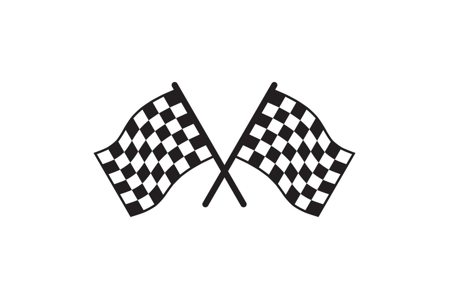 racing car checkered flag icon vector