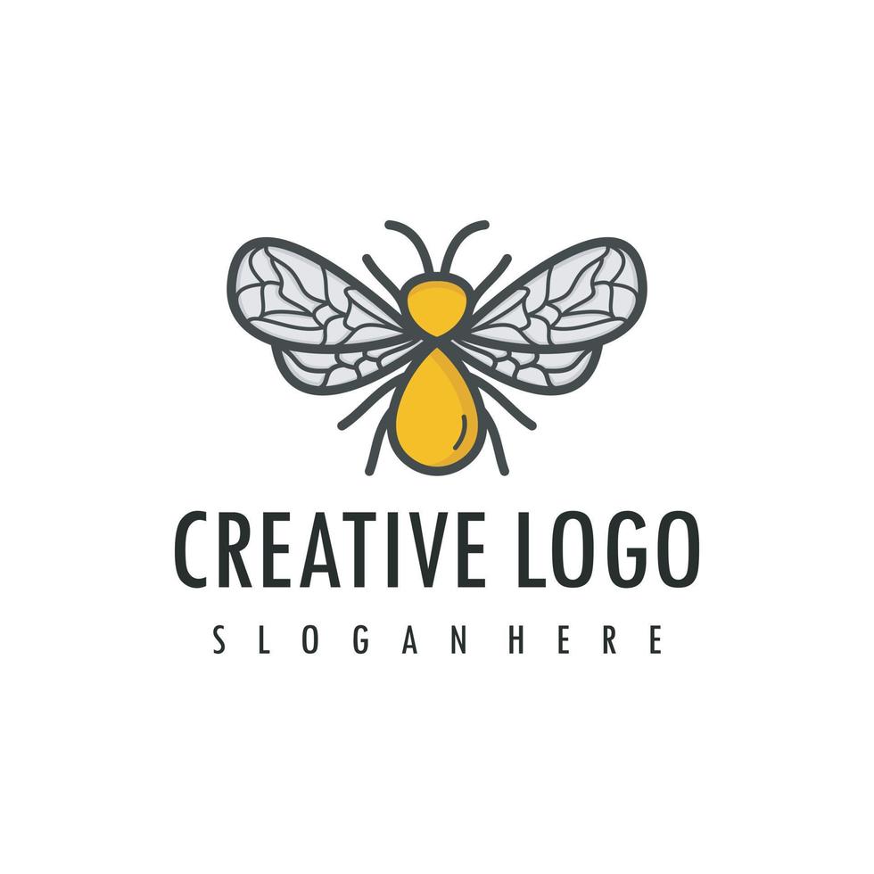 vector de logotipo de abeja