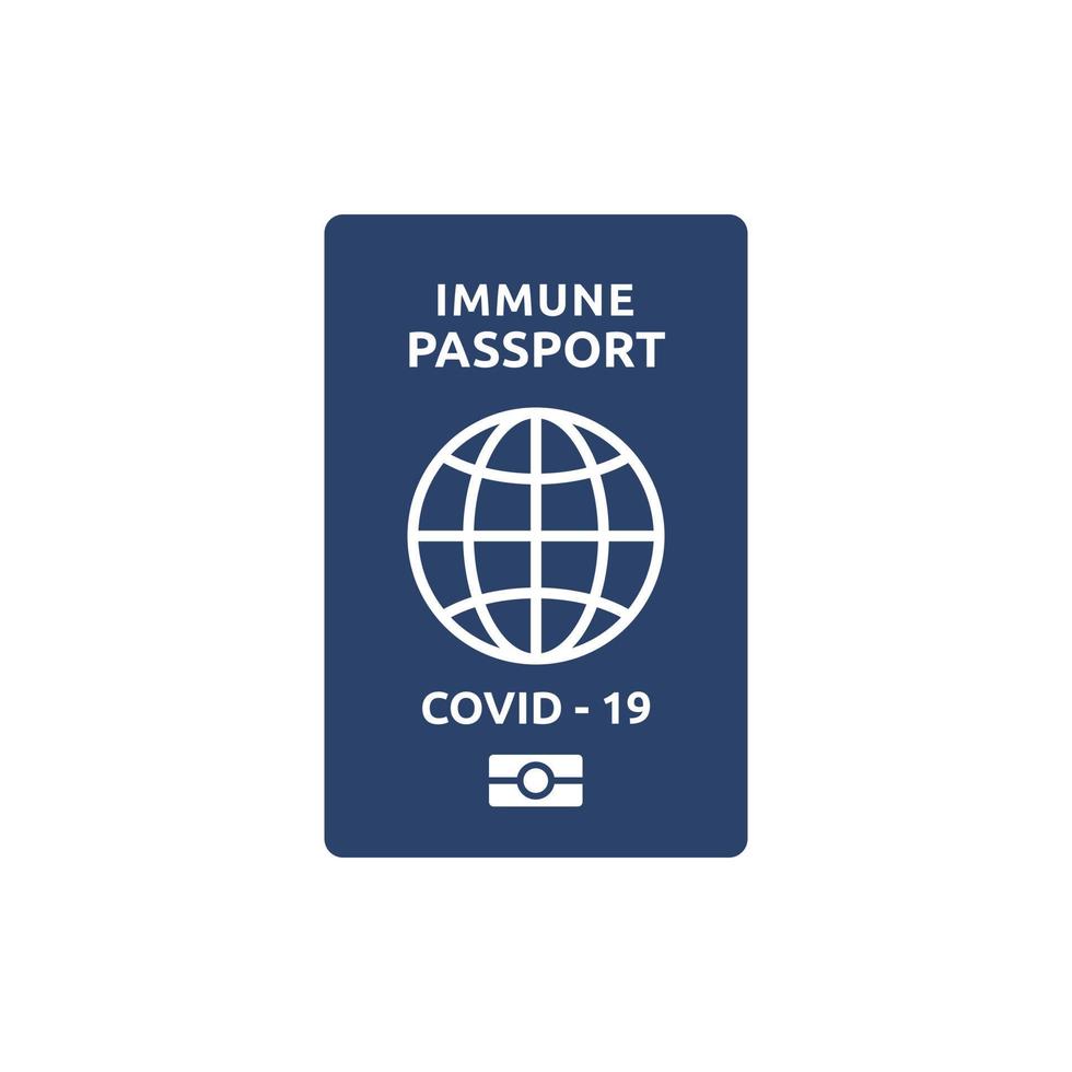 covid-19 passport travel health book icon vector