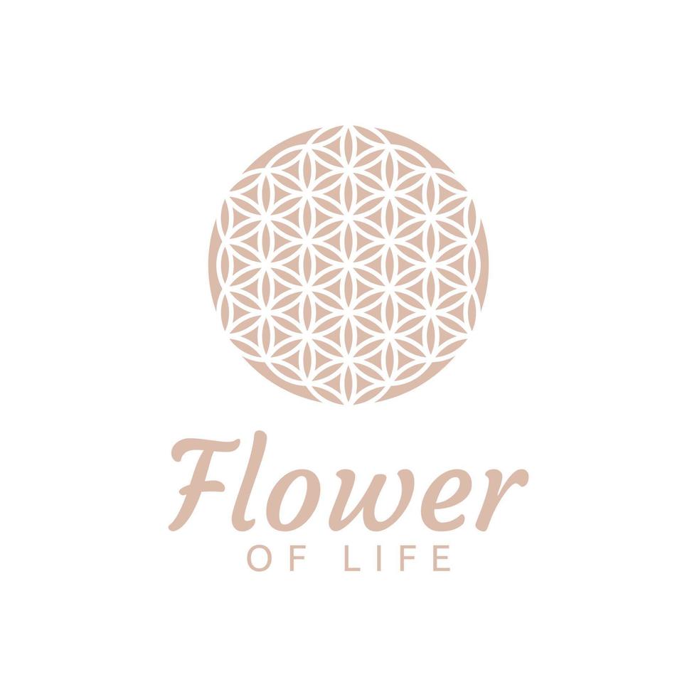 logotipo del patrón de la flor de la vida vector