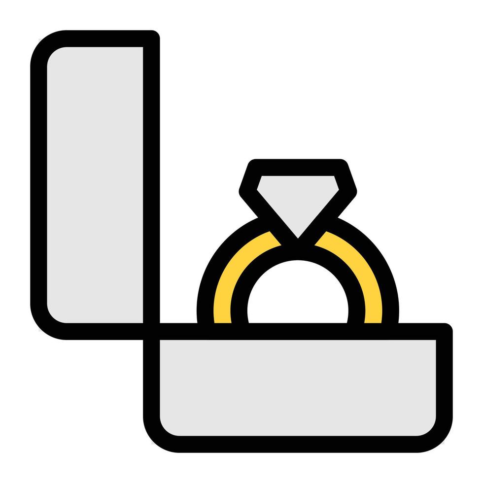 ilustración de vector de anillo en un fondo. símbolos de calidad premium. iconos vectoriales para concepto y diseño gráfico.