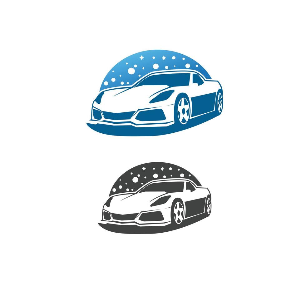 wash car logo set vector