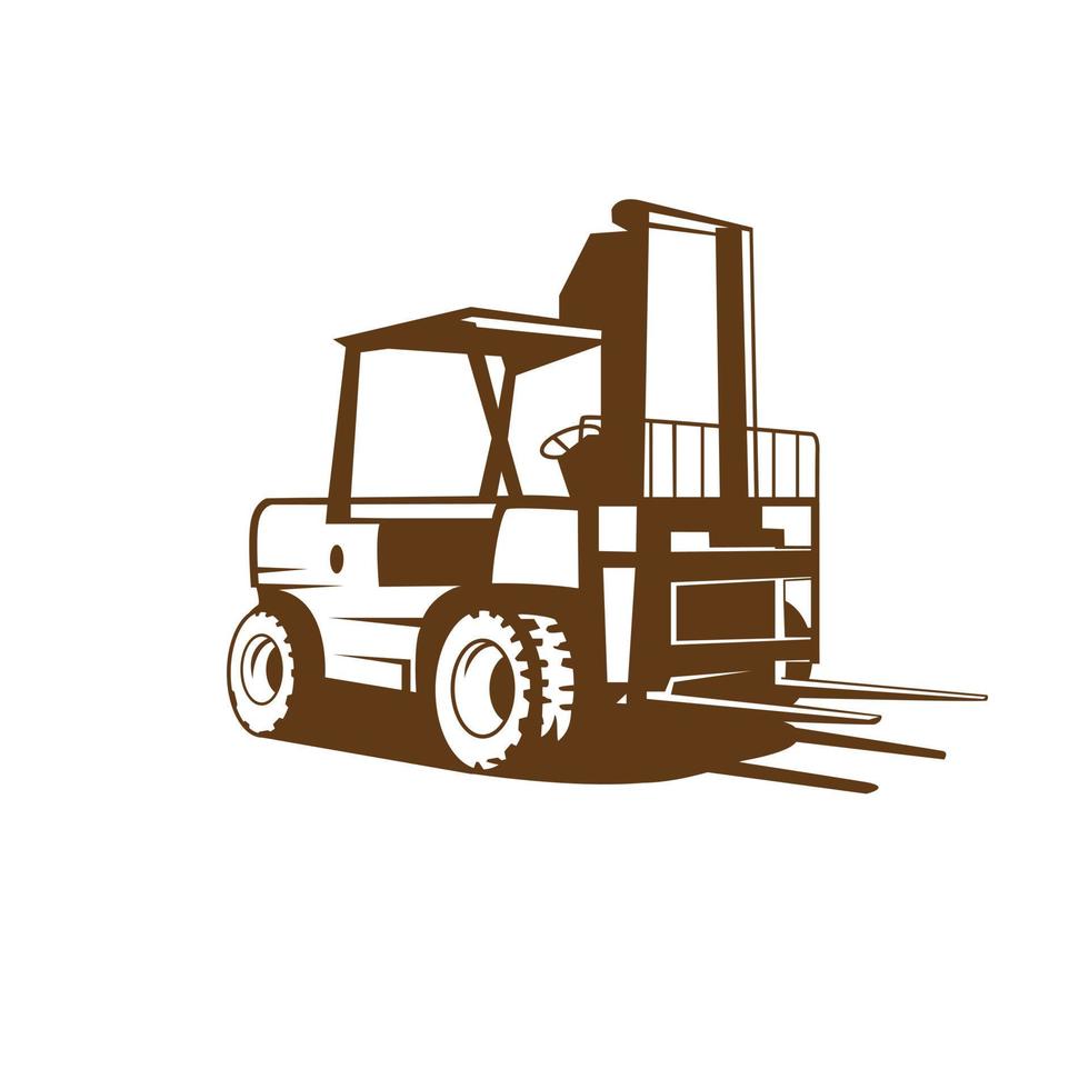 forklift logo design vector