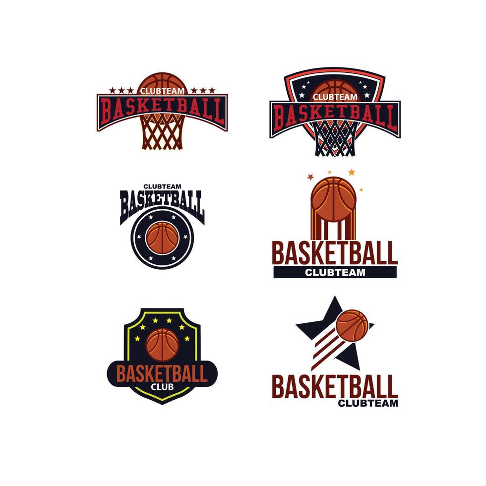 logotipo del club de baloncesto vector