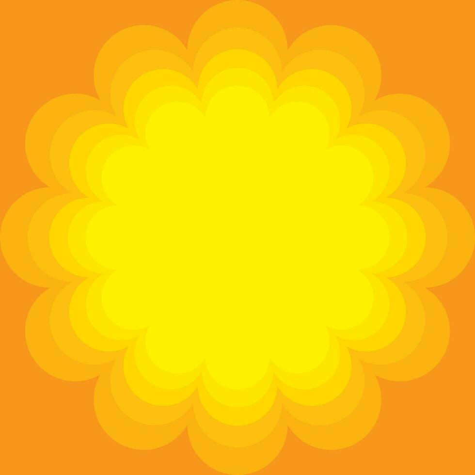 Seamless background with orange and yellow floral graphics. vector