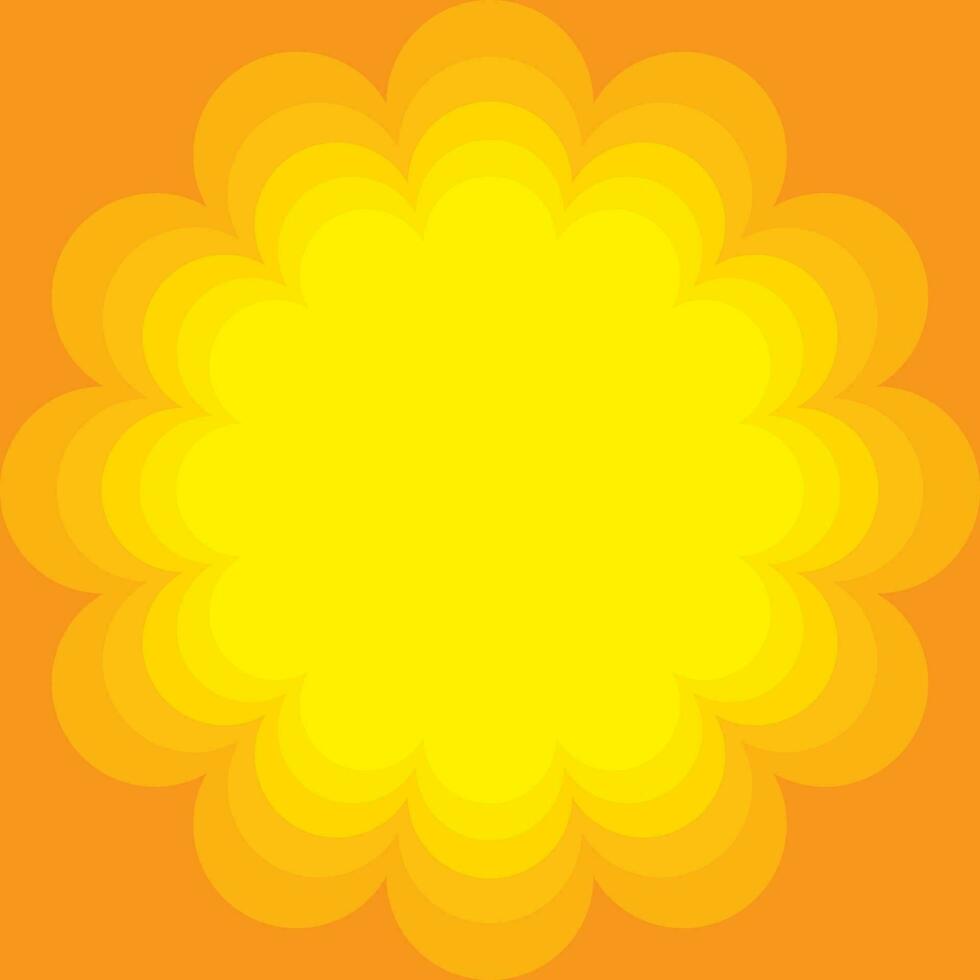 fondo transparente con gráficos florales naranjas y amarillos. vector