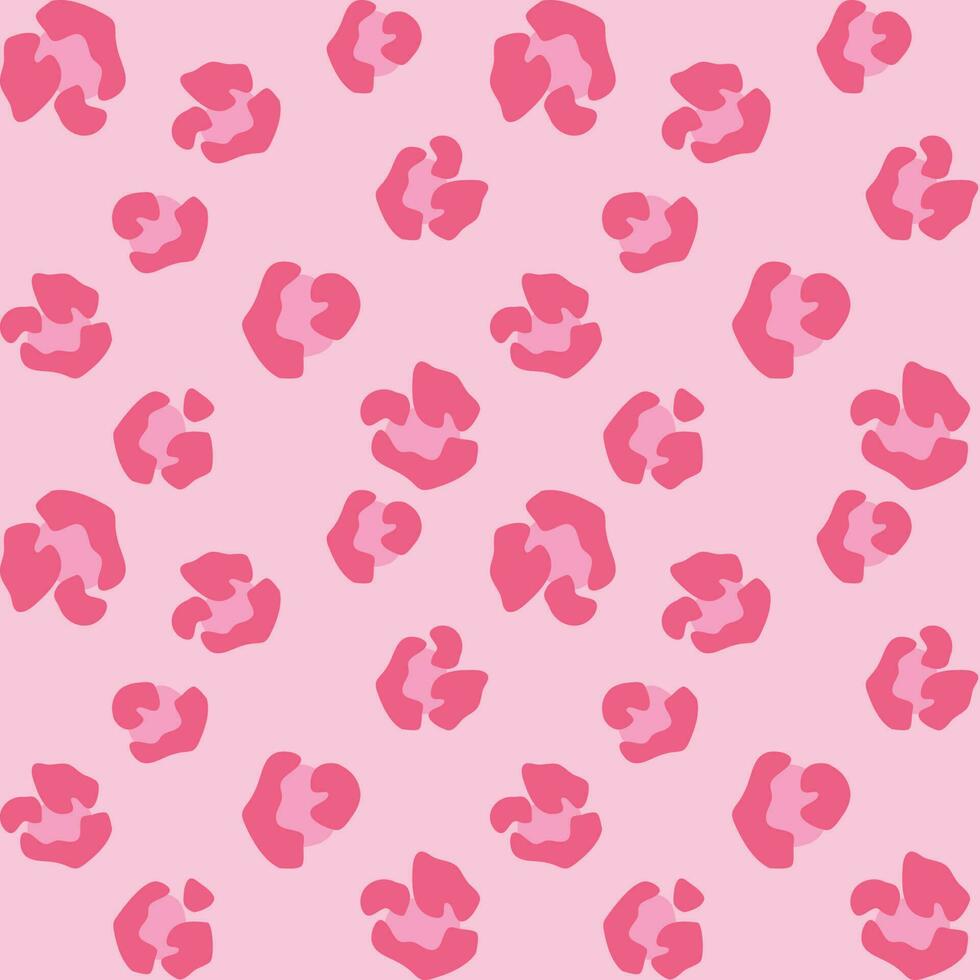 pink seamless leopard pattern background vector