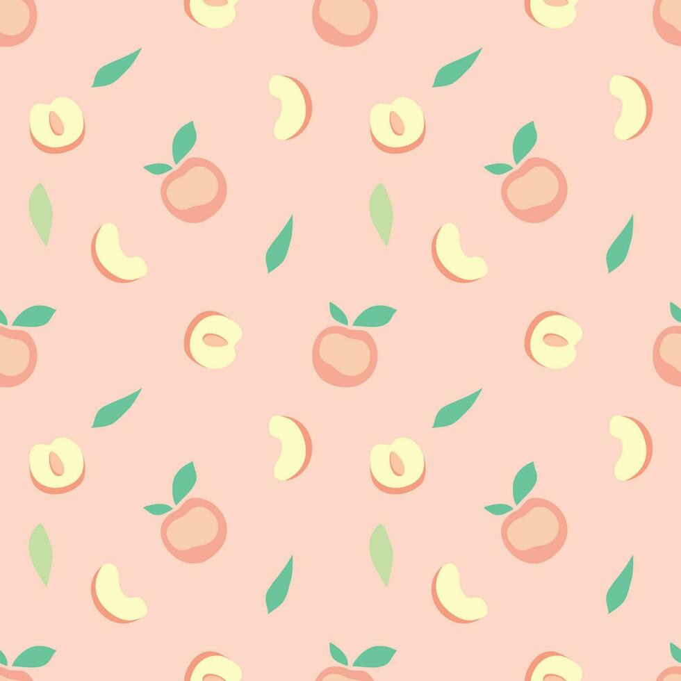 Seamless background with orange pink peach pattern. vector