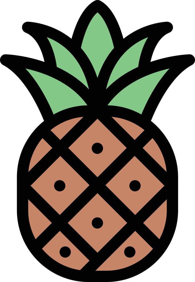 ilustración vectorial de piña en un fondo. símbolos de calidad premium. iconos vectoriales para concepto y diseño gráfico. vector