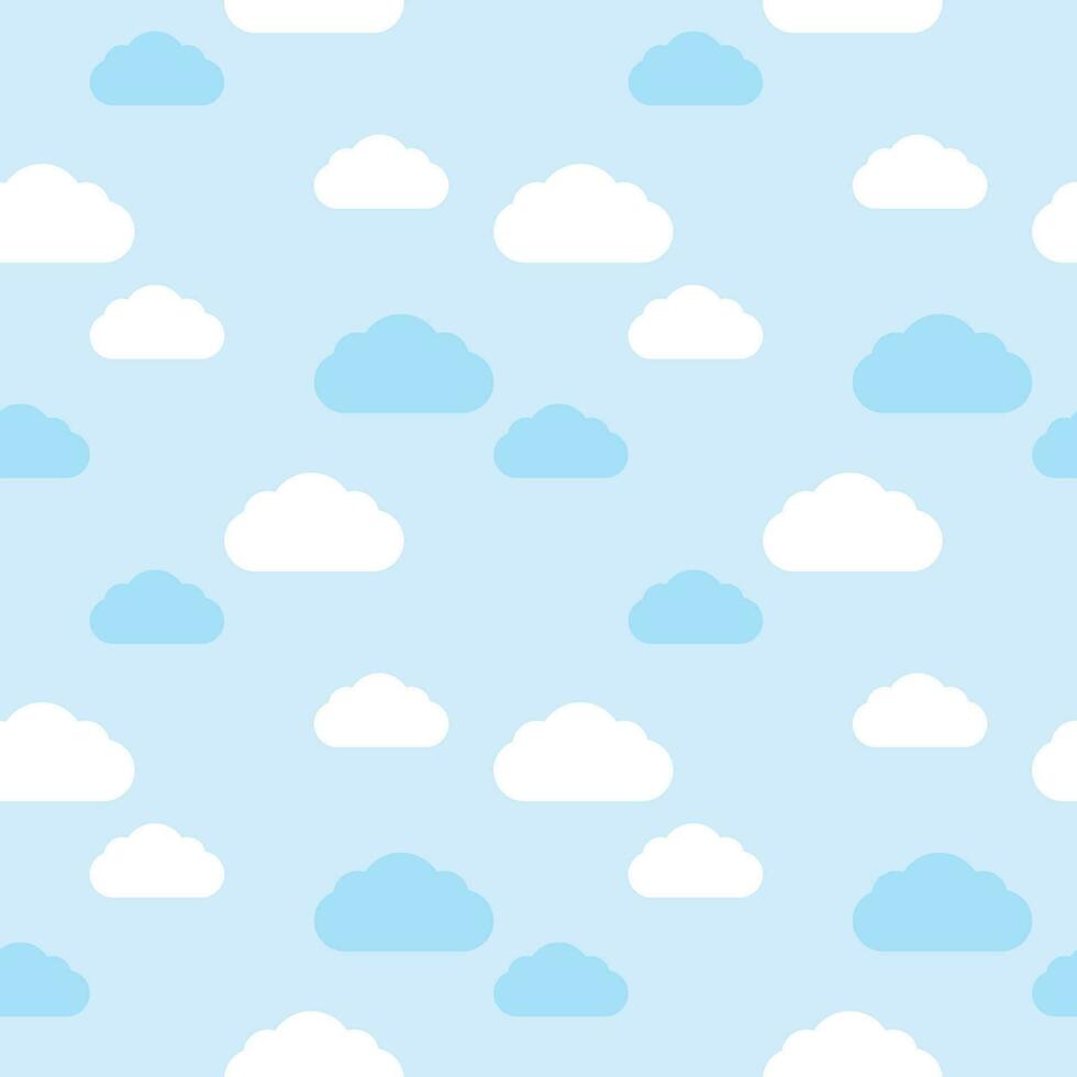 Seamless background with clouds in the sky vector