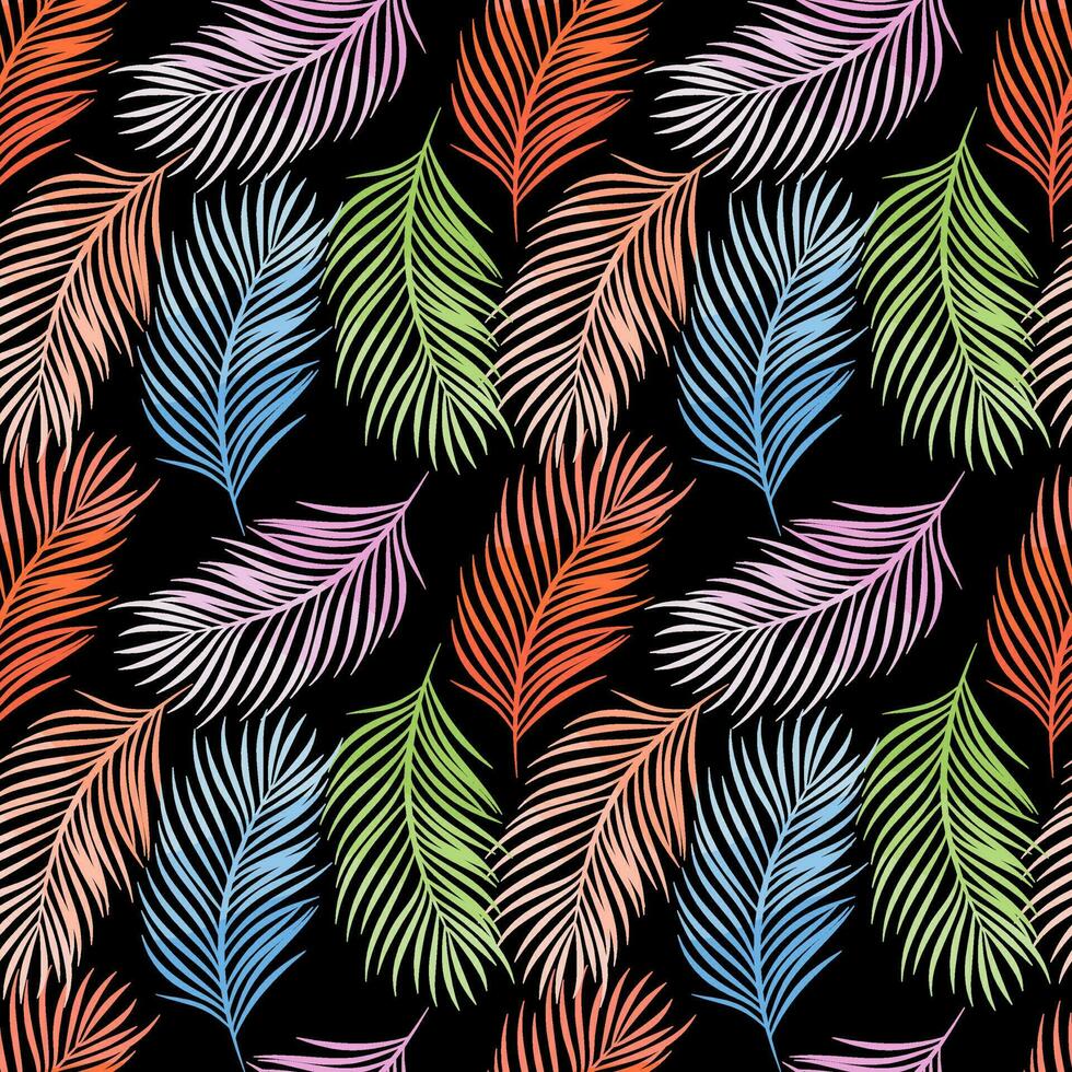 seamless background with leaf pattern vector