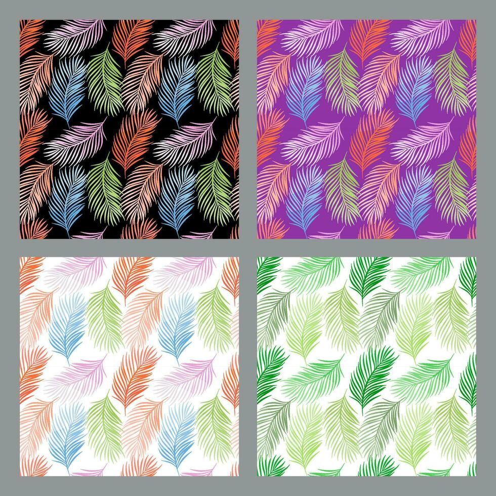 seamless background with leaf pattern vector