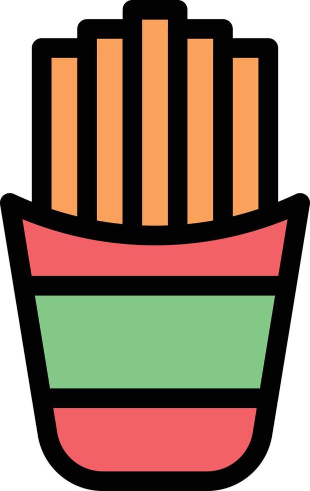 papas fritas ilustración vectorial sobre un fondo. símbolos de calidad premium. iconos vectoriales para concepto y diseño gráfico. vector