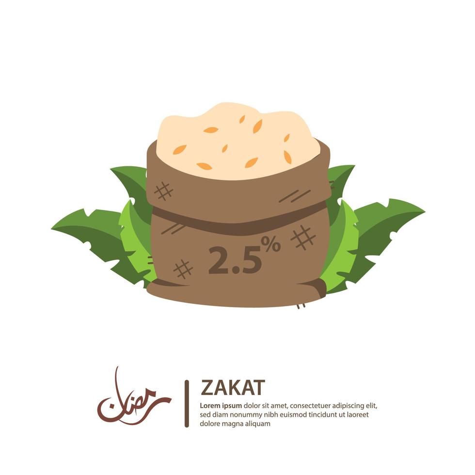 zakat payment concept vector illustration