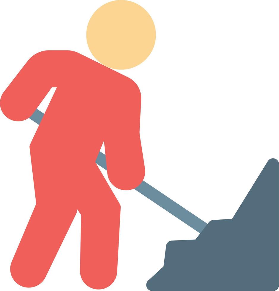man digging vector illustration on a background.Premium quality symbols.vector icons for concept and graphic design.