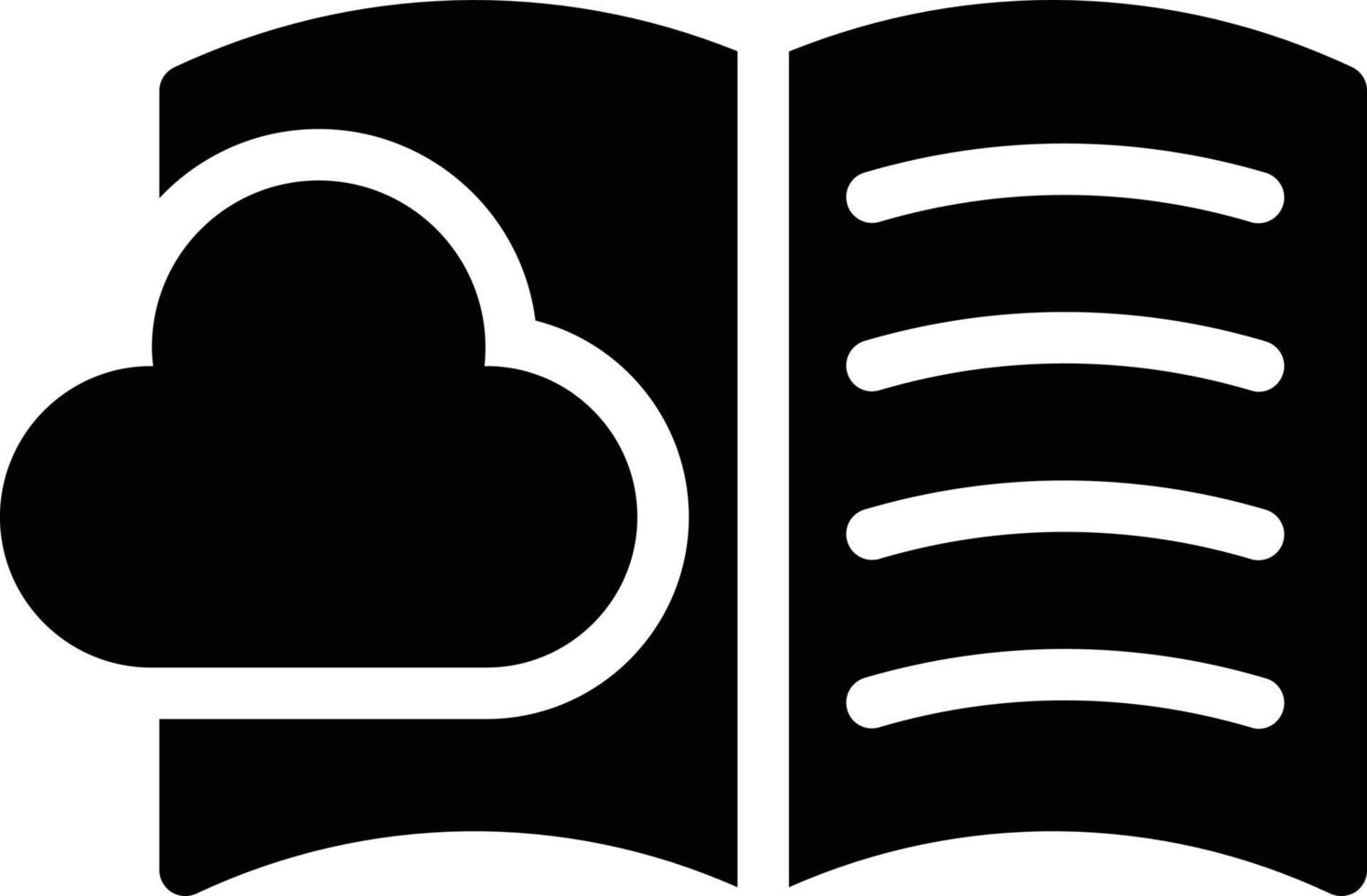 ilustración de vector de libro de nubes en un fondo. símbolos de calidad premium. iconos vectoriales para concepto y diseño gráfico.