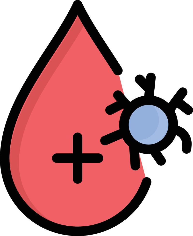 ilustración de vector de cáncer de sangre en un fondo. símbolos de calidad premium. iconos vectoriales para concepto y diseño gráfico.