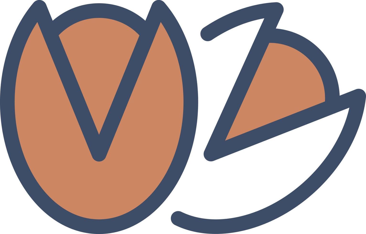 ilustración vectorial de pistacho en un fondo. símbolos de calidad premium. iconos vectoriales para concepto y diseño gráfico. vector