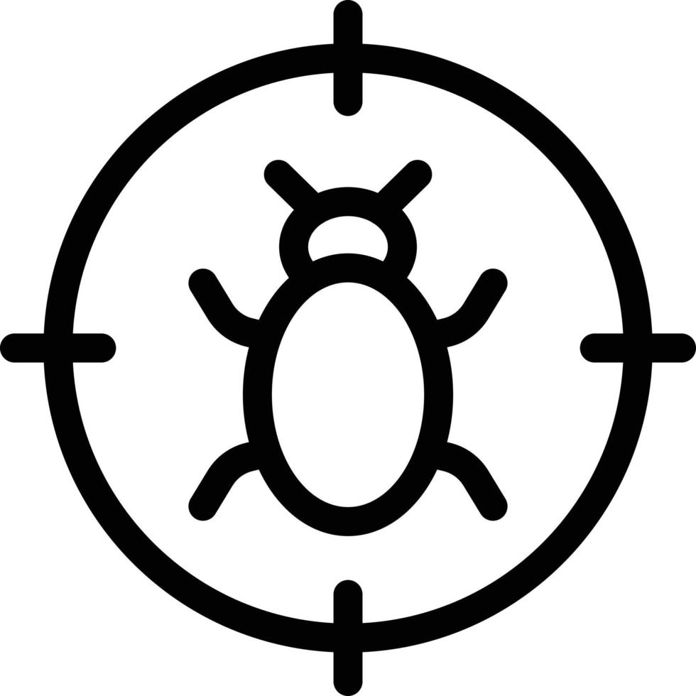 target bug vector illustration on a background.Premium quality symbols.vector icons for concept and graphic design.