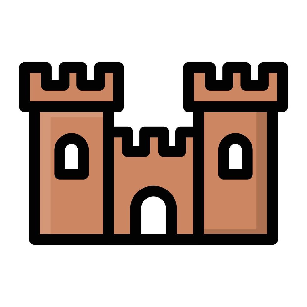 ilustración de vector de castillo en un fondo. símbolos de calidad premium. iconos vectoriales para concepto y diseño gráfico.