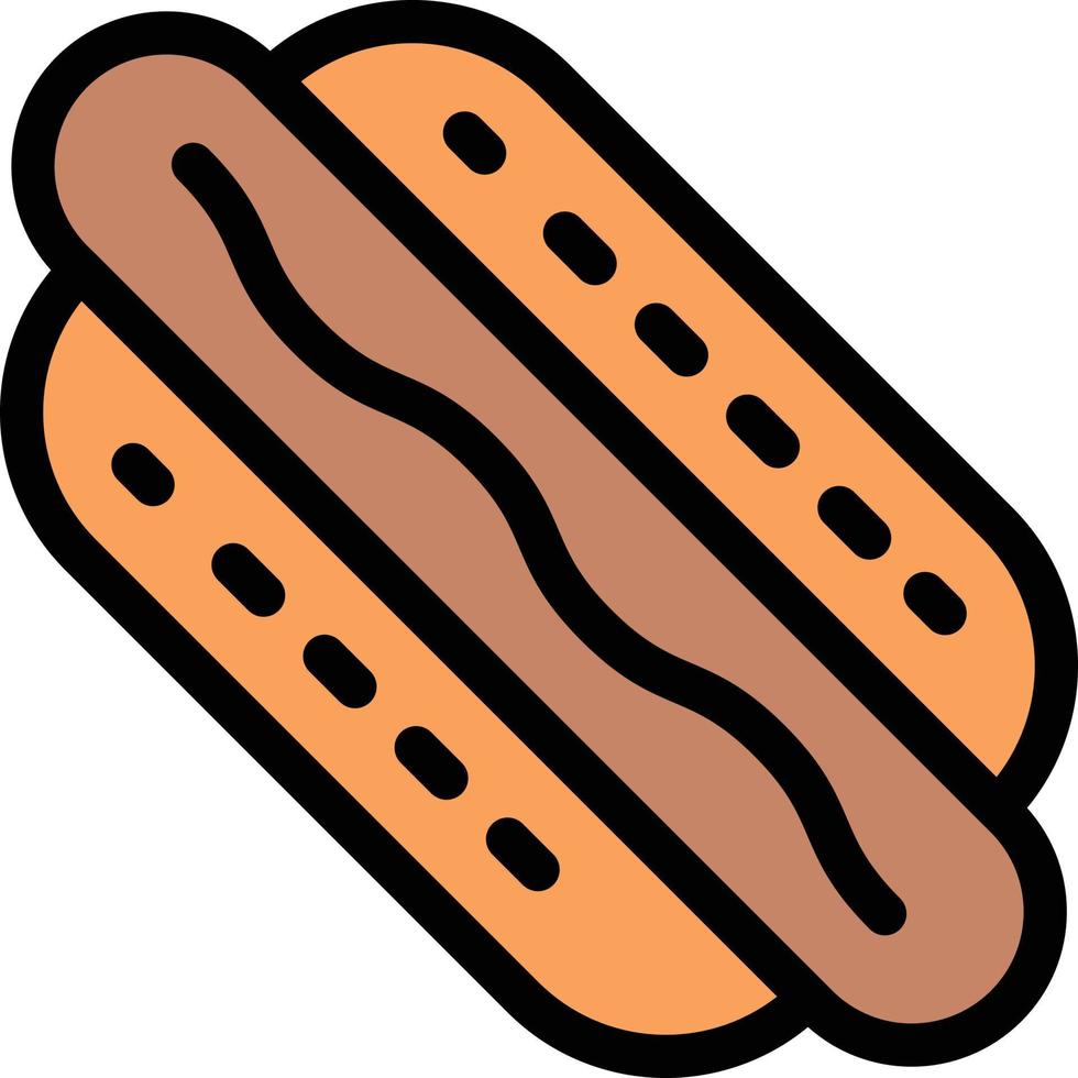 ilustración vectorial de hot dog en un fondo. símbolos de calidad premium. iconos vectoriales para concepto y diseño gráfico. vector