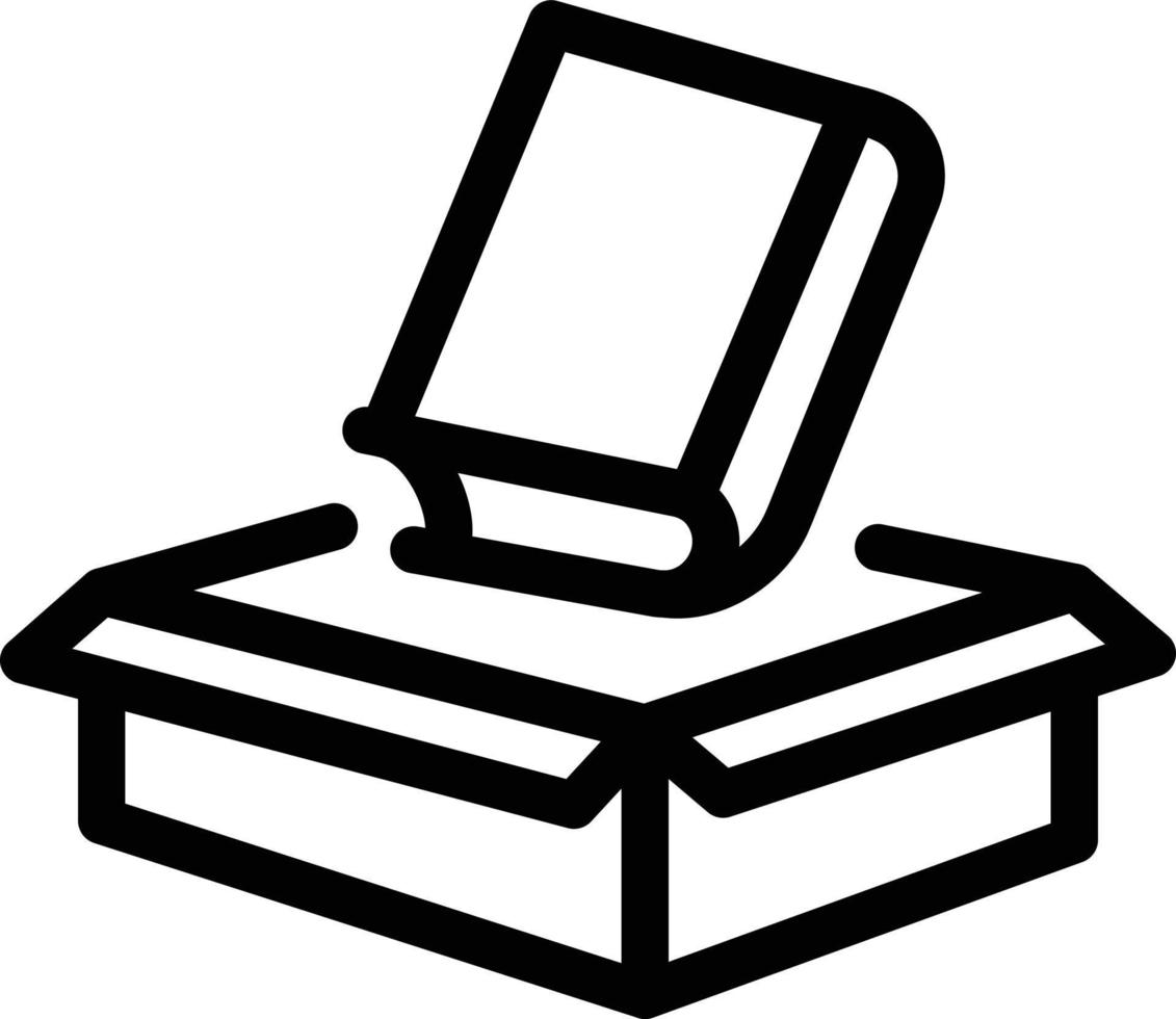 ilustración de vector de caja de libro en un fondo. símbolos de calidad premium. iconos vectoriales para concepto y diseño gráfico.