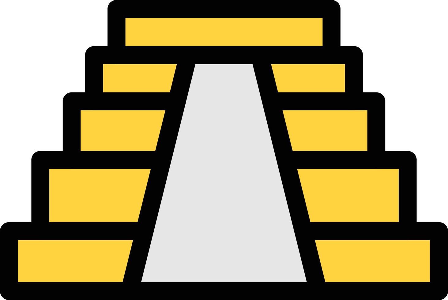 ilustración de vector de pirámide en un fondo. símbolos de calidad premium. iconos vectoriales para concepto y diseño gráfico.