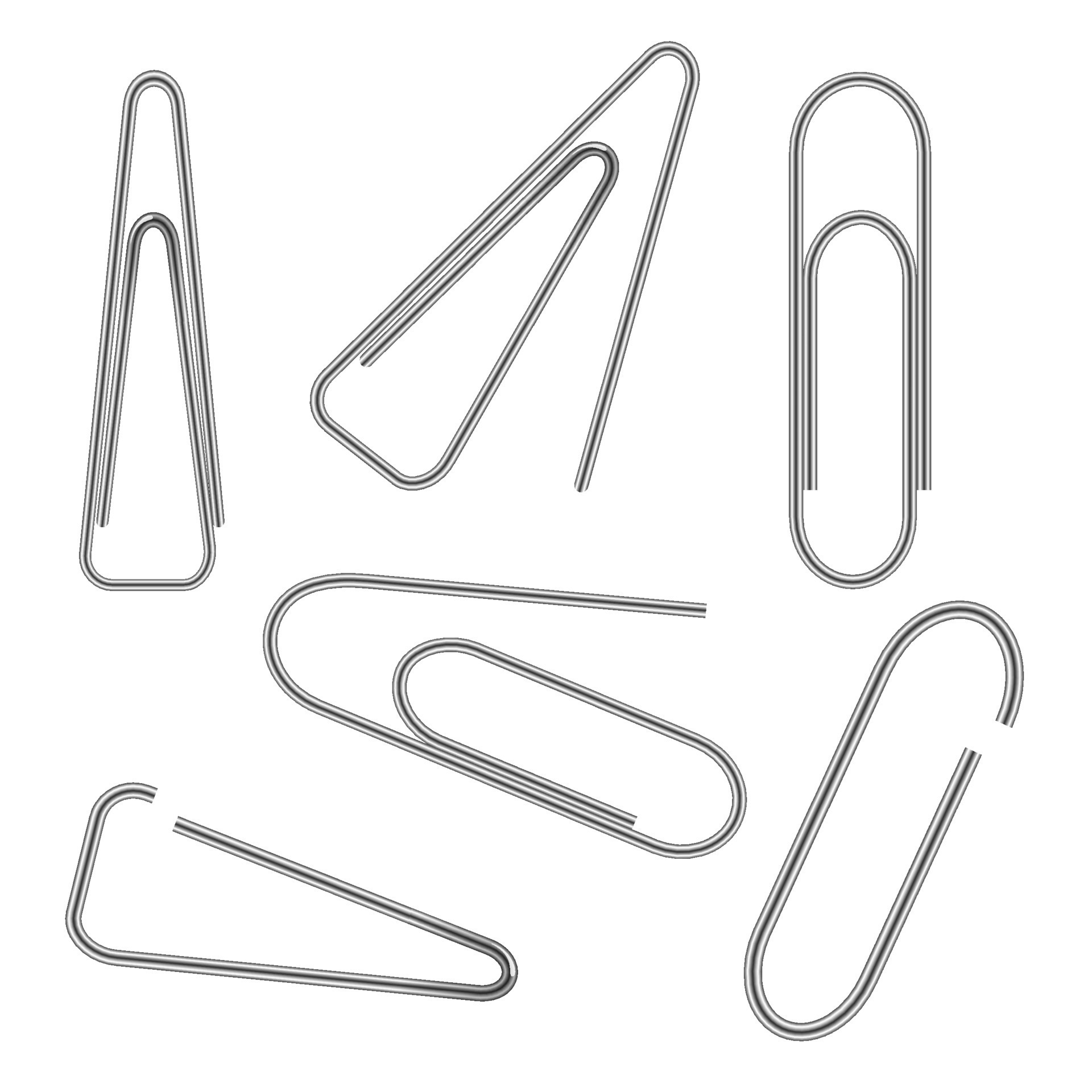 metallic paper clips 7270653 Vector Art at Vecteezy