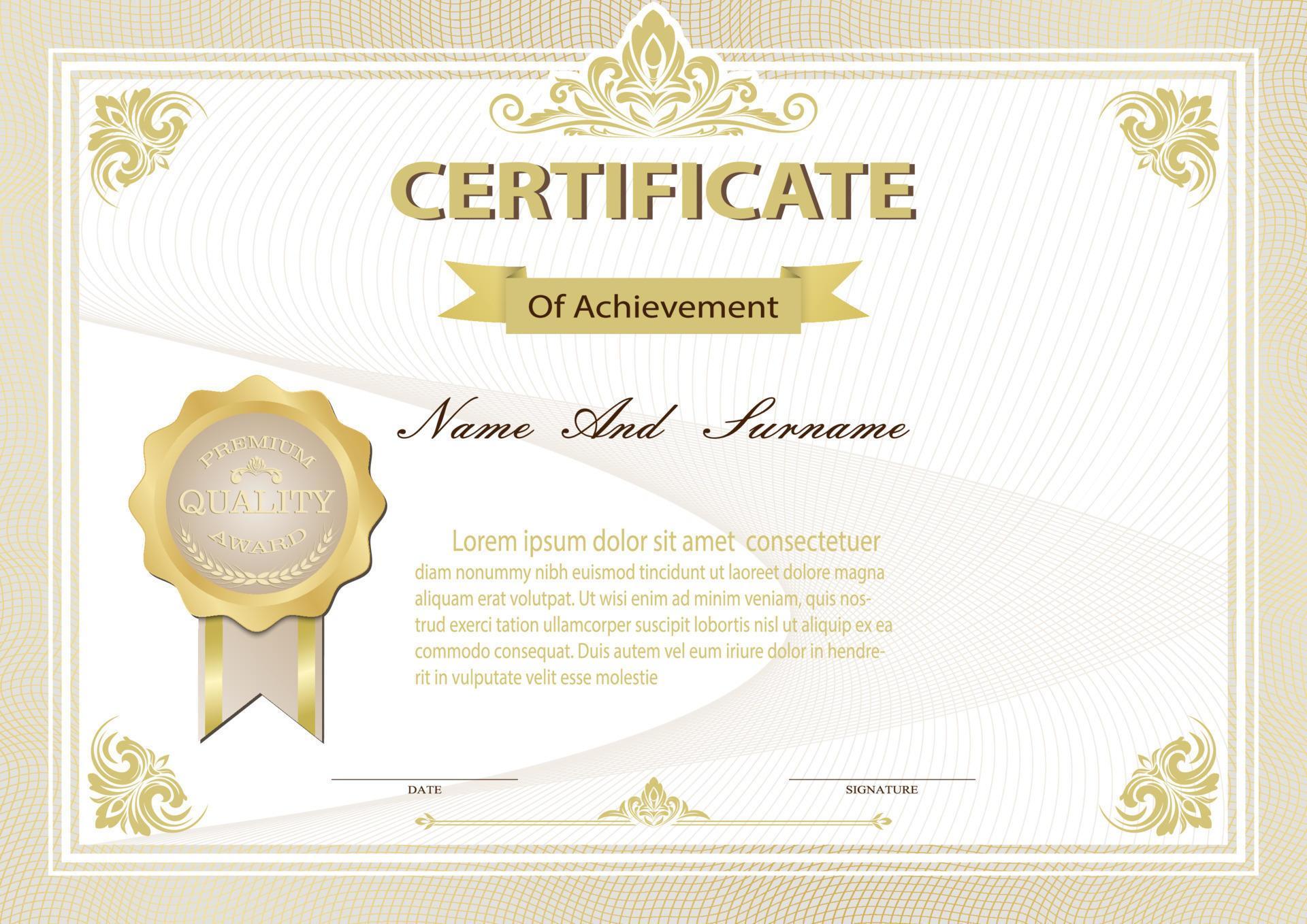 Certificate vintage vector 7270661 Vector Art at Vecteezy