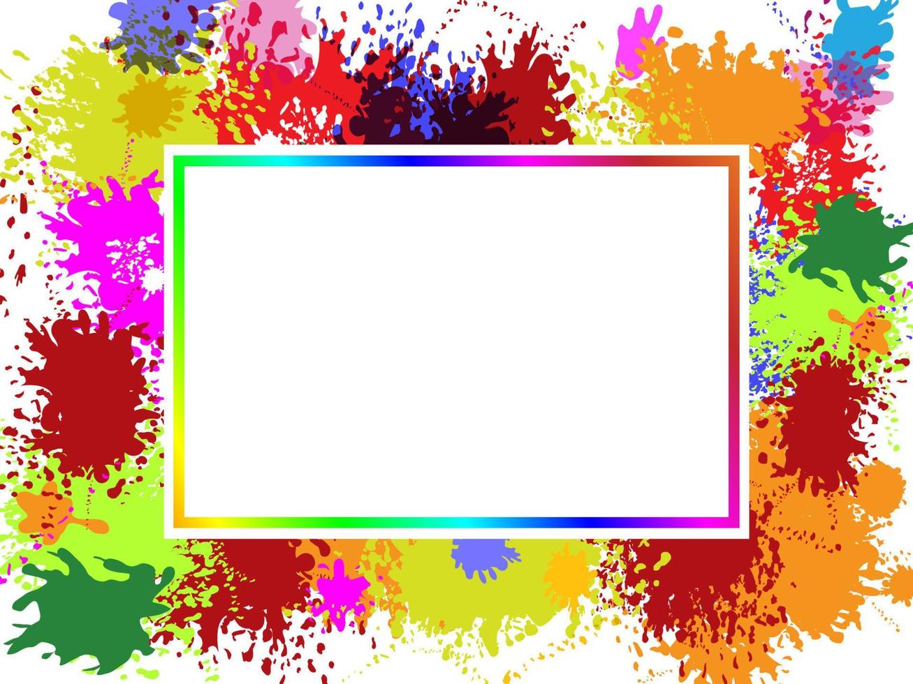 Vector frame on splash color