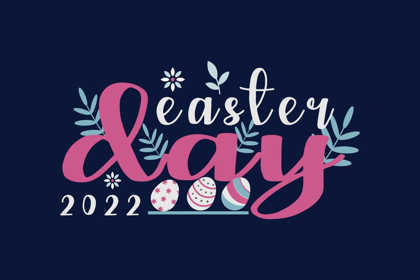 Happy Easter Day Funny Egg T Shirt Design vector