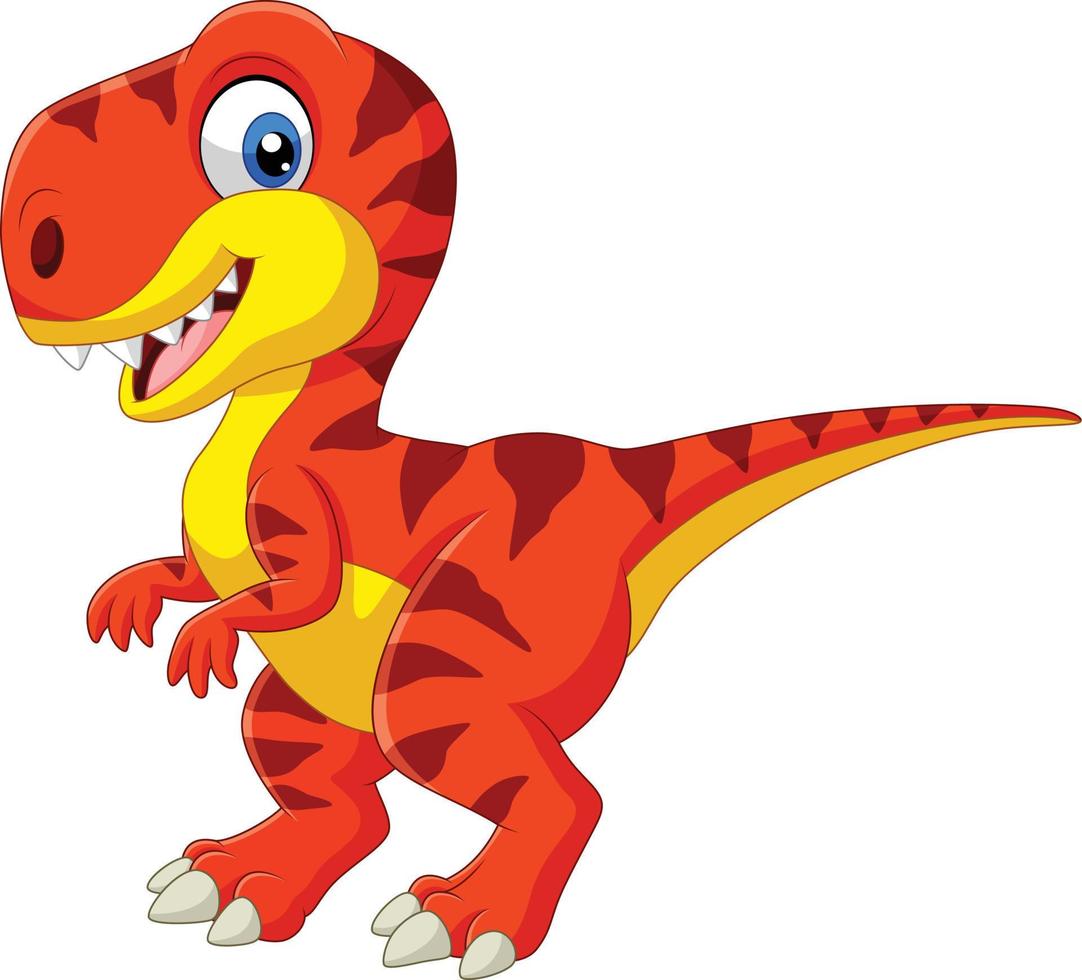 Cartoon tyrannosaurus isolated on white background vector