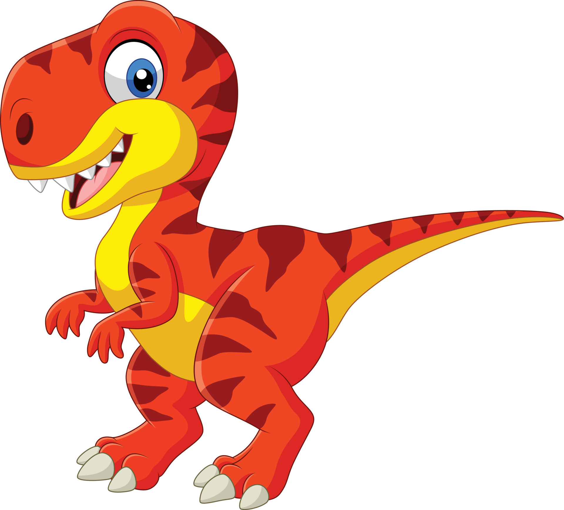 Cartoon Tyrannosaurus Isolated On White Background 7270810 Vector Art