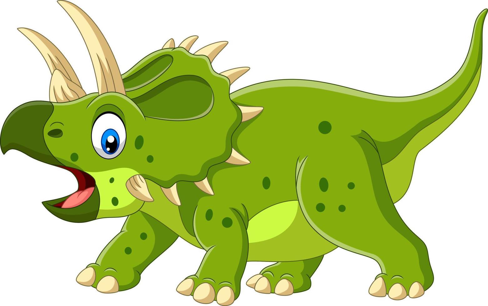Cartoon Triceratops isolated on white background vector