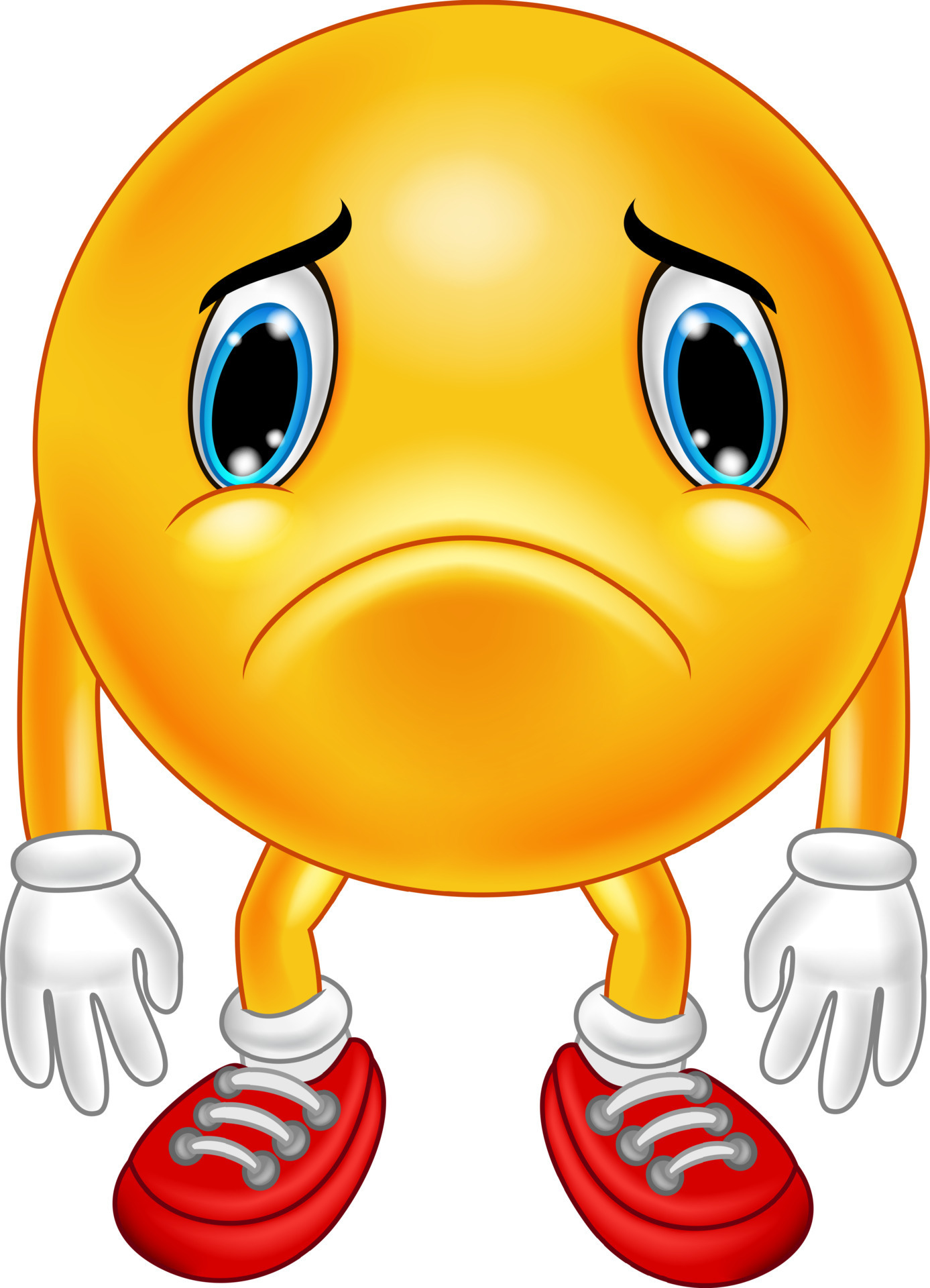 Cartoon sad emoticon on white background 7270995 Vector Art at Vecteezy Cartoon sad emoticon on white background 7270995 Vector Art at Vecteezy