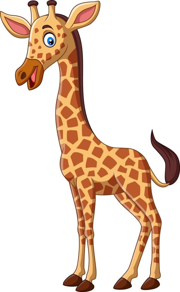 Cute giraffe cartoon vector